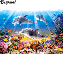 Dispaint Full Square/Round Drill 5D DIY Diamond Painting "Animal dolphin" Embroidery Cross Stitch 5D Home Decor A11741 2024 - buy cheap