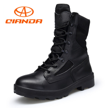 QIANDA Man Military Tactical Boots Outdoor Male Mountain Climbing Shoes Genuine Leather Trekking Hunting Boots Men Hiking Shoes 2024 - buy cheap