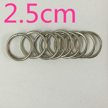 100 unids/lote de anillos de cuero chapados en Metal plateado de 1 pulgada y 25mm (2,5 cm), accesorios de cuero fundido de alta calidad, correa redonda DIY 2024 - compra barato