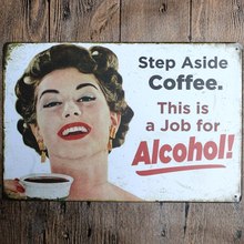 Coffee Tin Signs  Metal Plate Wall Pub Kid's Room Home Art  Decor Vintage Iron Poster Cuadros DU-5697 2024 - buy cheap