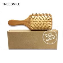 Wooden Bamboo Hair Brush Pin Hairbrush Scalp Massage Improve Hair Health Wood Paddle Detangling Comb D30 2024 - buy cheap