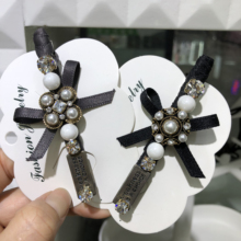 Vintage Pearl Hair Accessories Black Elegant Hairpins for Women Luxury Wedding Hair Clips Girls Alloy Bow Rhinestone Barrettes 2024 - buy cheap