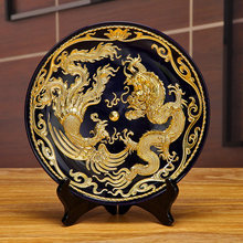 Escultura de hilo de laca China dragón y Fénix decoración de cerámica artesanía sala de estar porche adorno regalos 2024 - compra barato