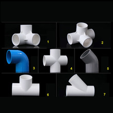 gogo PVC pipe joints tee fitting 3 way 4 way 45 degree 90 degree right angle elbow water pipe 2024 - buy cheap
