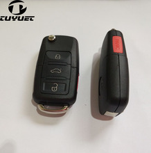 3+1 Buttons Flip Remote Car Key Case 4 Buttons Shell For Volkswagen VW Golf 4 5 6 Passat B5 B6 Polo Bora Touran Without Blade 2024 - buy cheap
