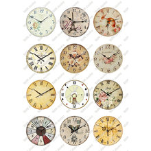 24pcs/lot Glass Cabochons 10mm 12mm 14mm Round Retro Clock Pocket Watch Pattern DIY Jewelry Making Findings & Components T137 2024 - buy cheap