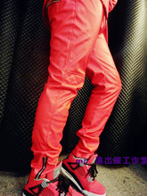 S-3xl ! 2021 Mew Men's Fashion Right Zhi-long Gd Coup D E Tat Same Paragraph Stage Leather Pants Plus Size Trousers Costumes 2024 - buy cheap