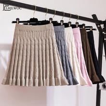 Women Winter Skirt Hot Sales Preppy British style Skirts Girls Pink Black Cute Sweet High Waist A Line Mini Knit Sweater Skirt 2024 - buy cheap