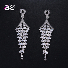 Be 8-pendientes largos colgantes para mujer, aretes en forma de abanico, joyería E367 2024 - compra barato