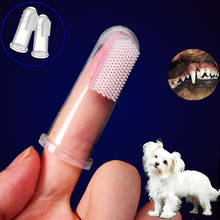 Высокое качество 1 шт. щетка для домашних животных Мягкая зубная щетка для пальцев Собака Кошка Уход за зубами чистящие принадлежности оптовая продажа 2024 - купить недорого