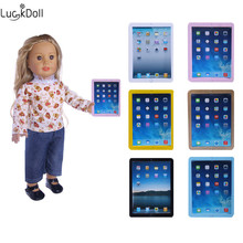 Аксессуары для кукол мини-планшет для 18 дюймов американская и 43 см кукла для новорожденных наше поколение, подарок на день рождения ребенка 2024 - купить недорого