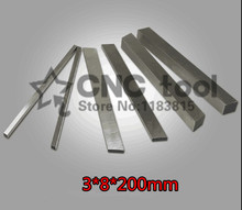 2 pces hrc60 3*8*200mm de alta velocidade aço afiado aço lingotes lâmina plana hss ferramenta de torneamento faca diy material, ferramenta torno 2024 - compre barato