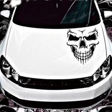 Large Size 40x36CM Skull Head Car Stickers and Decals Reflective Vinyl Car Styling Auto Engine Hood Door Window Car Decal 2024 - buy cheap