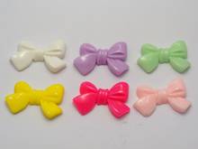50 Mixed Color Bowknot Bow Tie Flatback Resin Cabochons 25X15mm 2024 - buy cheap