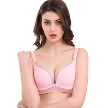 Breastfeeding Maternity Nursing Bras for Pregnant Women Cotton Gather Wireless  Front Opening Pregnancy Feeding Underwear Bras 2024 - купить недорого