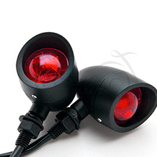 Black Motorcycle Universal Turn Signal Light Indicator Red Lamp For Harley Chopper Bobber CAFE RACER Suzuki Yamaha 2024 - buy cheap