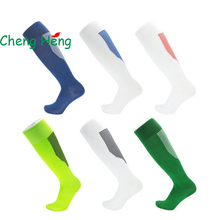 CHENG HENG Casual Men's Socks Flat Needles Autumn And Winter Polyester Cotton Over The Knee Stripe breathable Socks Men's Socks 2024 - buy cheap