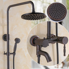 Antique European Hotel Villa with bronze shower suite with a full brass faucet shower hose Sanitary products 2024 - buy cheap