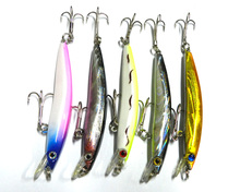 new 80mm lures Hard Baits Minnow Fishing lures 8CM 5G 6# hooks Fishing tackle 5 colors two hooks 50pcs 2024 - buy cheap