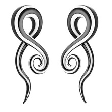 2 Pcs/Lot Black&White Pyrex Glass Ear Spiral Taper Gauge Ear Plug Stretching Expander Piercing Glass Gauge Body Jewelry Pircing 2024 - buy cheap