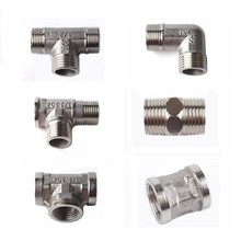 1pc 304 Stainless steel 1/2" thread Straight Elbow Tee Connector 1/2 inch Gas Pipe Adapter Water Tap Faucet Garden irrigation 2024 - buy cheap