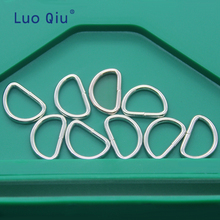 Luo Qiu (500 шт./лот) серебристые металлические пряжки с D-образным кольцом 12 мм, аксессуары для одежды, сумки, пряжки, материалы для багажа 2024 - купить недорого