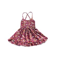 Vestido floral feminino para bebês, roupas florais para meninas, vestido sem mangas casual vermelho com babado para meninas verão 2024 - compre barato