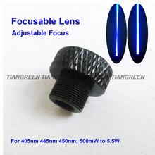 Focusable Laser Lens Adjustable Focus three Layer Coated Glass M9*0.5 for 405nm 445nm 450nm 50mw-5.5w 1W 2W 2.5W laser module 2024 - buy cheap