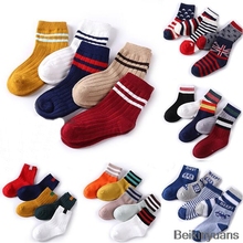 5 pair autumn winter spring children's cotton socks student shool floor anti-skid socks boys and girls multi-color sock 2024 - buy cheap