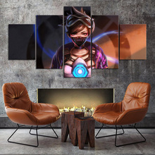 Póster de Overwatch para sala de juegos, imagen decorativa de pared, obra de arte, pintura, accesorios de videojuegos, pegatina de pared, bonito regalo, 5 uds. 2024 - compra barato