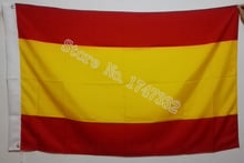 Civil bandeira de Espanha Bandeira 3X5FT bens venda quente 150X90 CM Bandeira de bronze de metal buracos 2024 - compre barato