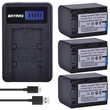Batmax-batería + cargador LCD NP-FH70 NP FH70 NPFH70, para sony NP-FH30, NP-FH100, NP-FH50, HDR-CX12E,HDR-CX7E, 3 unidades 2024 - compra barato
