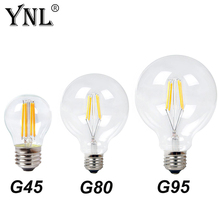 YNL Vintage Antique Retro 220V LED Filament Light E27 LED Bulb G45 G80 G95 Glass Bulb Lamp 2W 4W 6W 8W Warm White Edison Bulb 2024 - buy cheap
