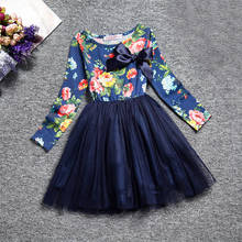 Princess Toddler Girls Long Sleeve Flower Dresses Halloween Party Girl Tutu Dress Kids Clothing Baby Clothes Wedding Costumes 2024 - buy cheap