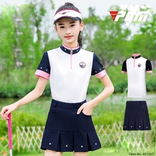 Teenager Girls Breathable Golf Skirts Set Short Sleeve Training Shirt Pleated Skirt Girls Tennis Badminton Sportswear D0785 2024 - buy cheap