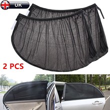 1 Pair Front/Rear Window Car Sun Shade Cover Rear Side Window Kids Baby Max UV Protection Block Mesh Fits Most Car Models 2024 - buy cheap