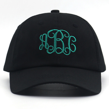 letter Monogram baseball cap embroidery black fashion dad hat 100% cotton adjustable hip hop snapback hats unisex 2024 - buy cheap