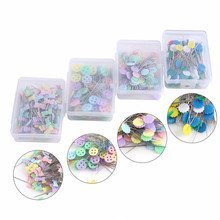 100Pcs/lot Sewing Accessories Patchwork Flower/Bow tie/Button Pins Sewing Pin With Box DIY Sewing Patchwork Pins Arts Crafts 2024 - buy cheap