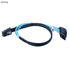 Mini SAS 4i SFF-8087 36P 36-Pin macho a 4 SATA 7-Pin, divisor de adaptador de Cable de 0,5 M, conector SFF-8087 a 4x SATA, banda de 10gbps 2024 - compra barato