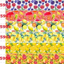 10yards -different sizes -lovely fruit & flowers ribbon printed Grosgrain ribbon 2024 - buy cheap