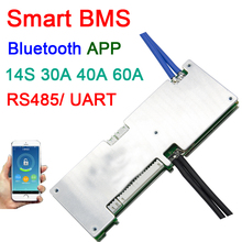 14S 60A 40A 30A smart Lithium li-ion battery protection board W/ balance BMS system Bluetooth APP RS485 UART software monitor 2024 - buy cheap