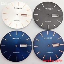 DEBERT 36.2mm Black/Blue/Silver Watch Dial Fit ETA 2836 Miyota 8205/8215/821A Movement 2024 - buy cheap