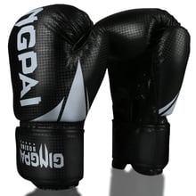 GINGPAI Hot Sale Adult Women Men Boxing Gloves Kids Gloves Durable PU Leather MMA Muay Thai Sanda Gloves 6 8 10 12 oz 2024 - buy cheap