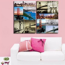 World Famous Bridges Oil Painting Canvas Landscape Poster Great Architecture Scenery Picture For Home Living Room Wall Art 2024 - buy cheap