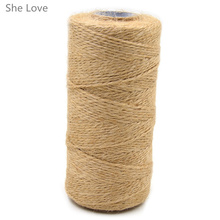 Chzimade 100 Meters Natural Dry Twine Cord Jute Twine Rope Thread For DIY Decor Toy Crafts Parts 2024 - buy cheap