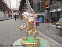 Tibet Buddhism Folk Fane Buddhism Bronze painted Gilt Vajravarahi Buddha Statue 2024 - buy cheap