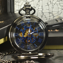 Часы наручные TIEDAN Мужские механические в стиле стимпанк, карманные часы-скелетоны под старину, роскошные брендовые часы с цепочкой на цепоч... 2024 - купить недорого