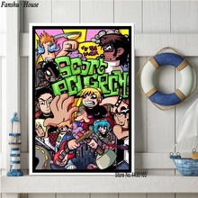 Poster scott pilgrim cartazes e impressões pintura em tela arte da parede para o quarto decoração de casa 2024 - compre barato