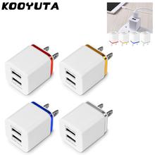 KOOYUTA 2 USB  Mobile Phone Charger 5V2.1A/1A EU US Plug Wall Power Adapter For iPad iPhone Samsung HTC Cell Phones FS 2024 - buy cheap