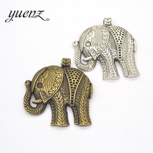 Yuanda pingente metálico de elefante grande, 1 peça para colar de jóias artesanais 59*55mm d919 2024 - compre barato